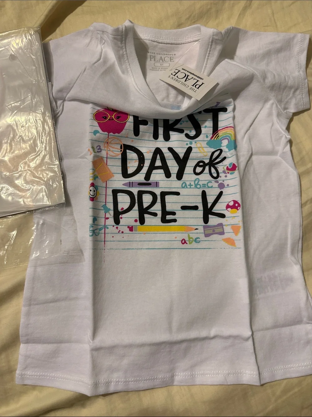The Children's Place White 'First Day of Pre-K' Colorful Graphic Tee